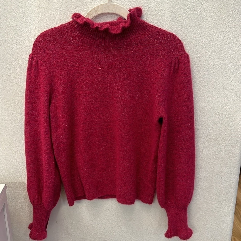 Kate Spade Pink Ruffle Sweater - Picture 3 of 10